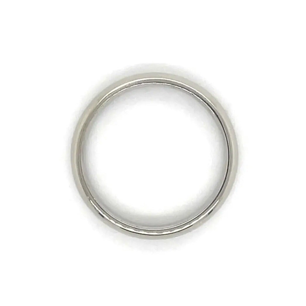 4mm Wedding Band Ring 14K White Gold 4.9g Size 8