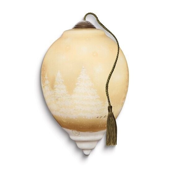 Ne'Qwa Art Down Through the Chimney Santa by Hazel Lincoln Glass Ornament