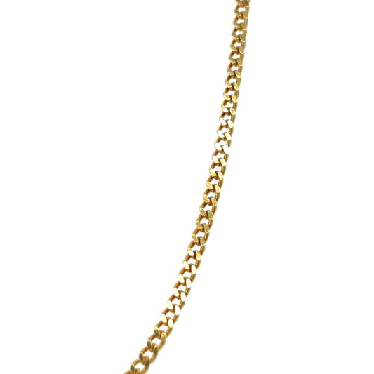 14k Yellow Gold 1.4mm 18 inch Flat Curb Chain 3.1g