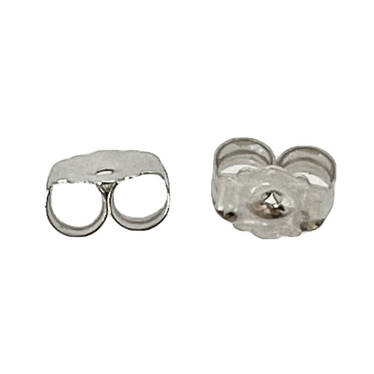 Set of 2 Real 14K White Gold Ultra-Lightweight Friction Earring Back 4.2 mm