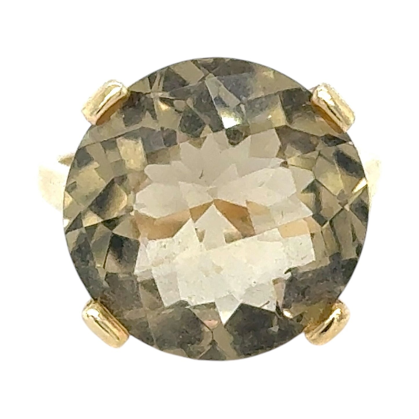 Topaz Solitaire 14k Yellow Gold Ring 7.7g Size 6.5