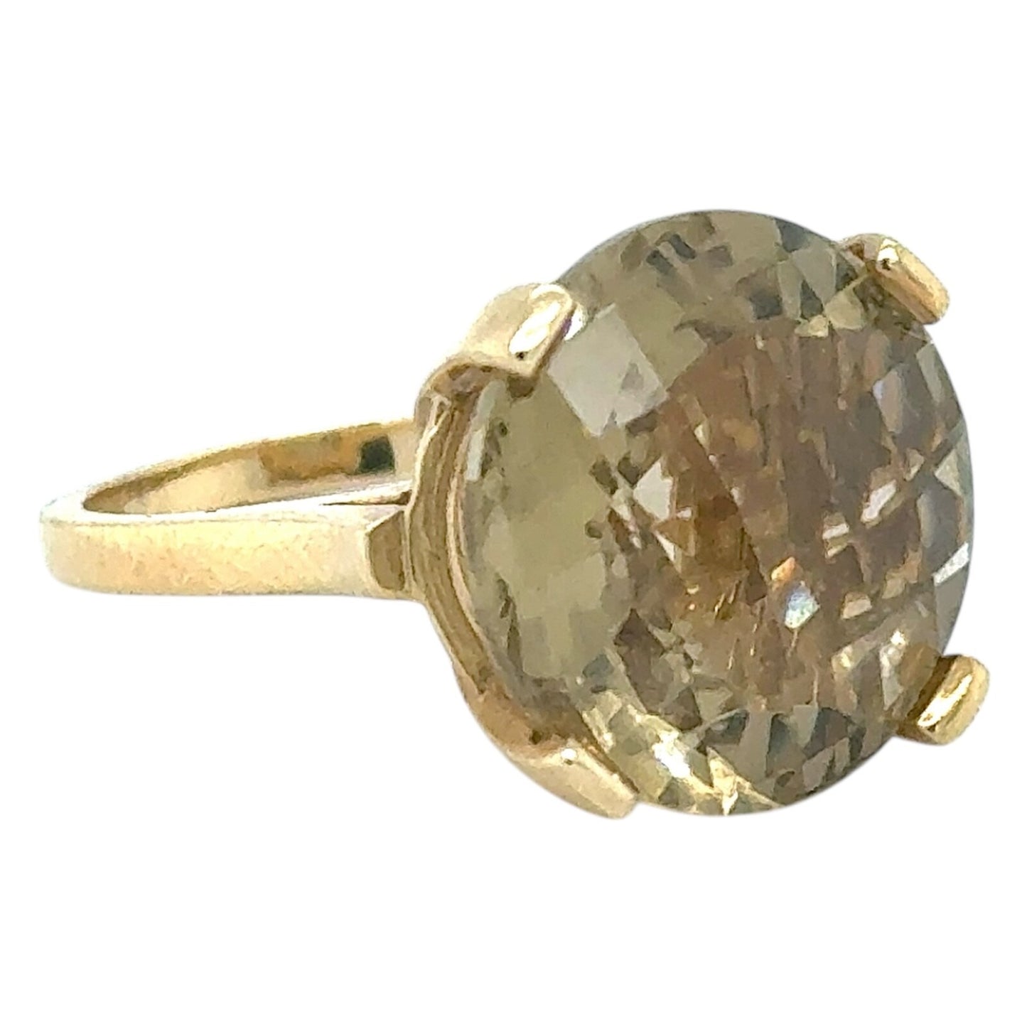 Topaz Solitaire 14k Yellow Gold Ring 7.7g Size 6.5