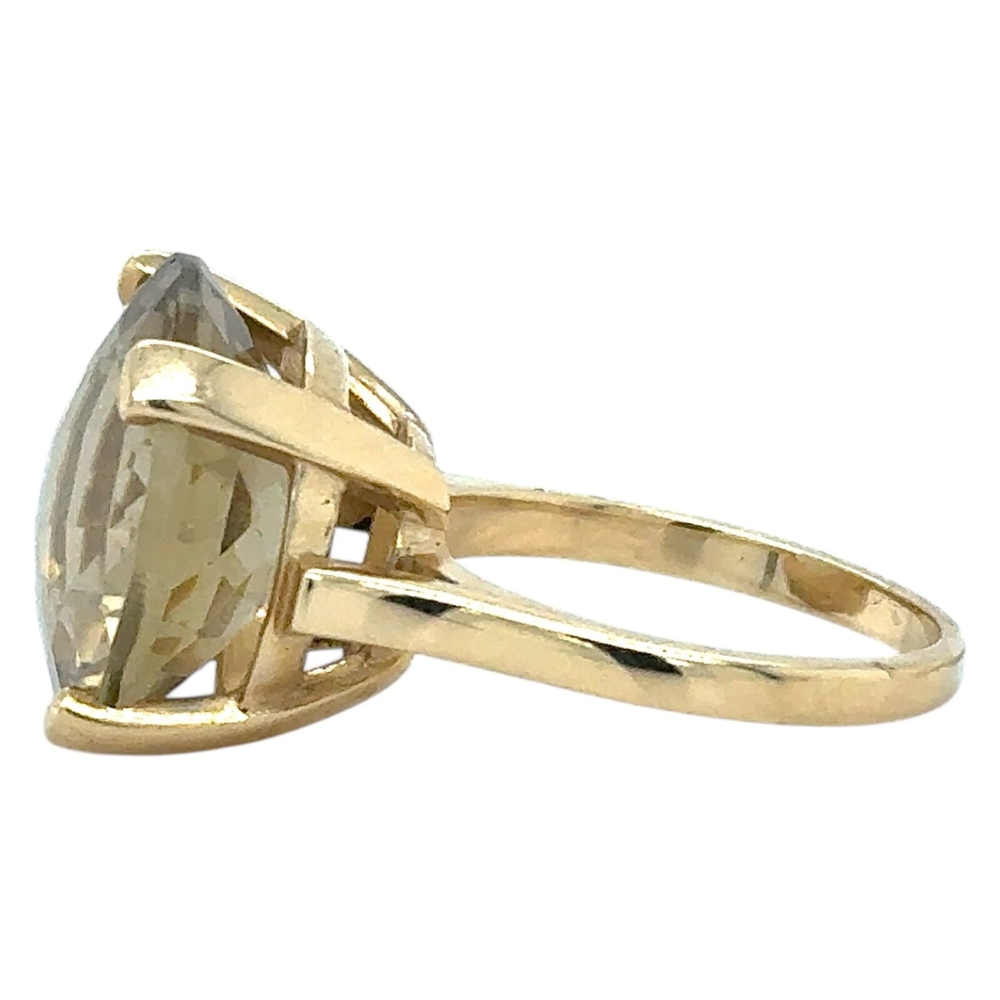 Topaz Solitaire 14k Yellow Gold Ring 7.7g Size 6.5