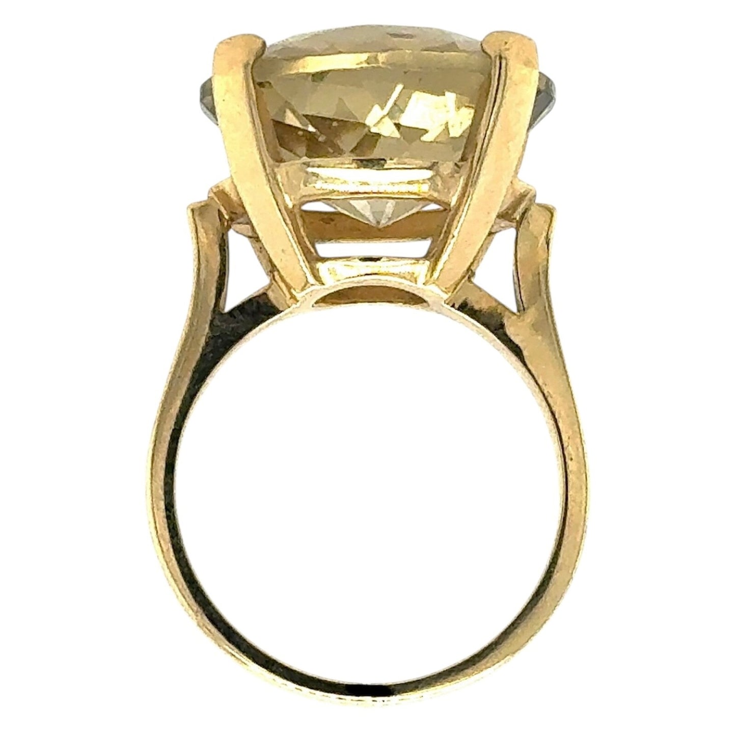 Topaz Solitaire 14k Yellow Gold Ring 7.7g Size 6.5
