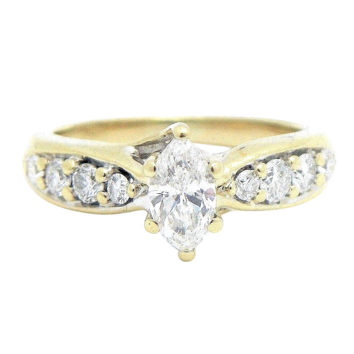 1.25 ct DIAMOND Solitaire Ring d 18kw White GOLD 4.6g SIZE 4.75