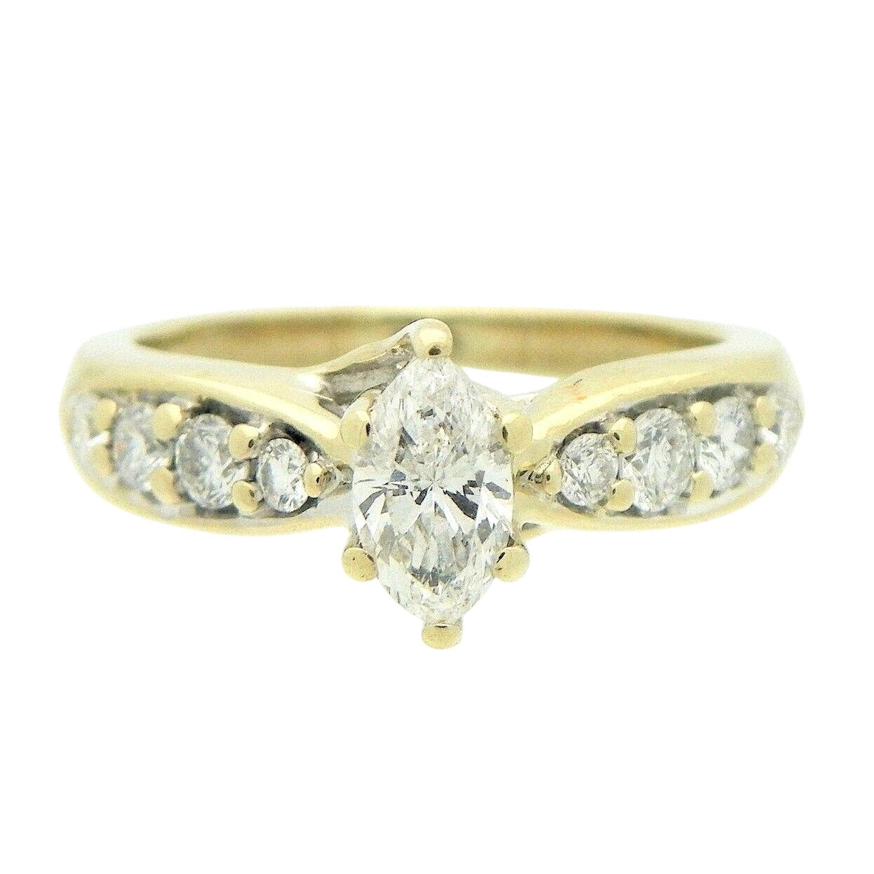 1.25 ct DIAMOND Solitaire Ring d 18kw White GOLD 4.6g SIZE 4.75