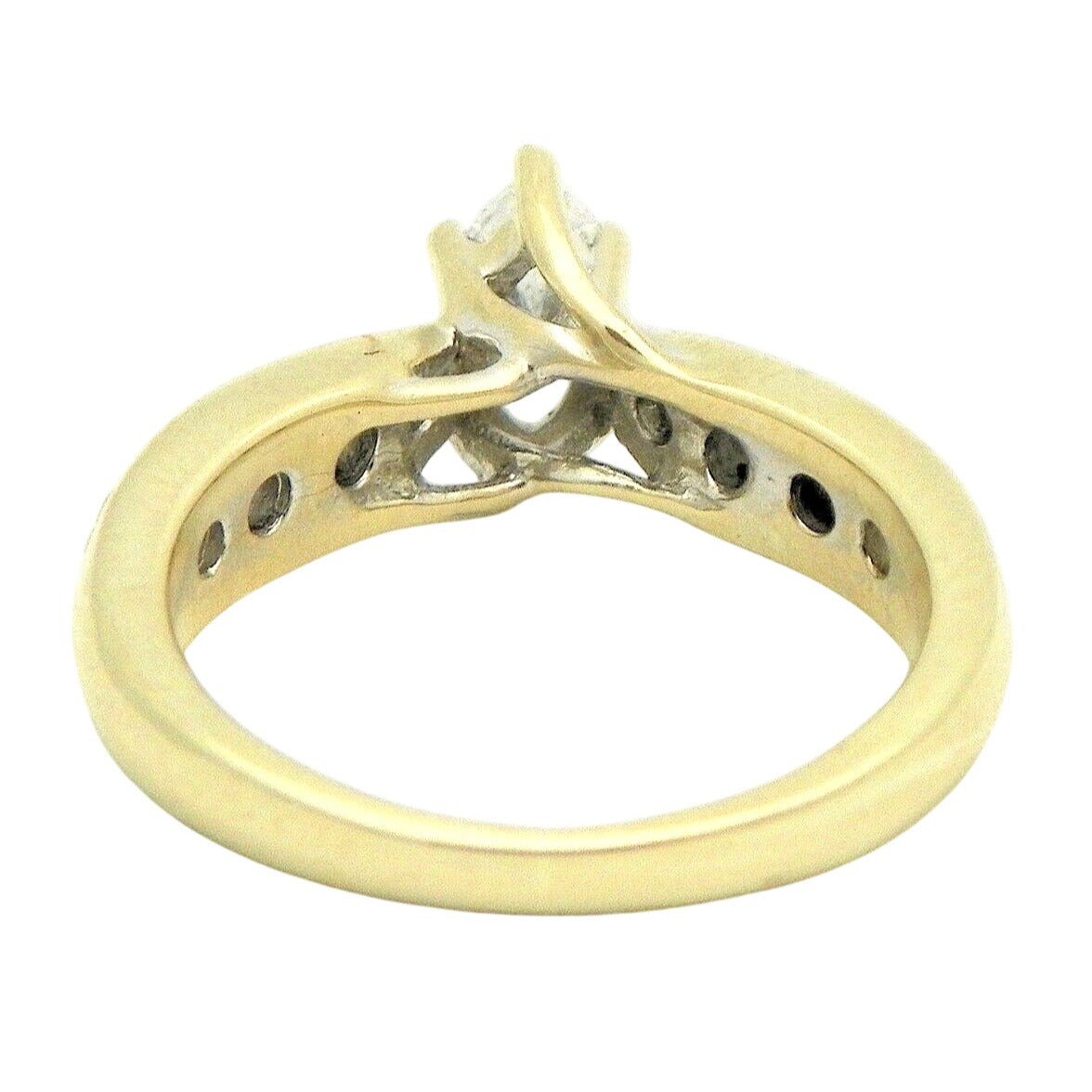 1.25 ct DIAMOND Solitaire Ring d 18kw White GOLD 4.6g SIZE 4.75