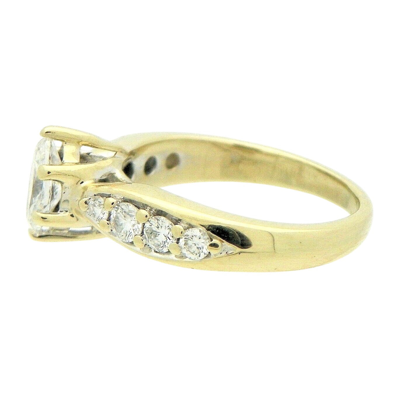 1.25 ct DIAMOND Solitaire Ring d 18kw White GOLD 4.6g SIZE 4.75