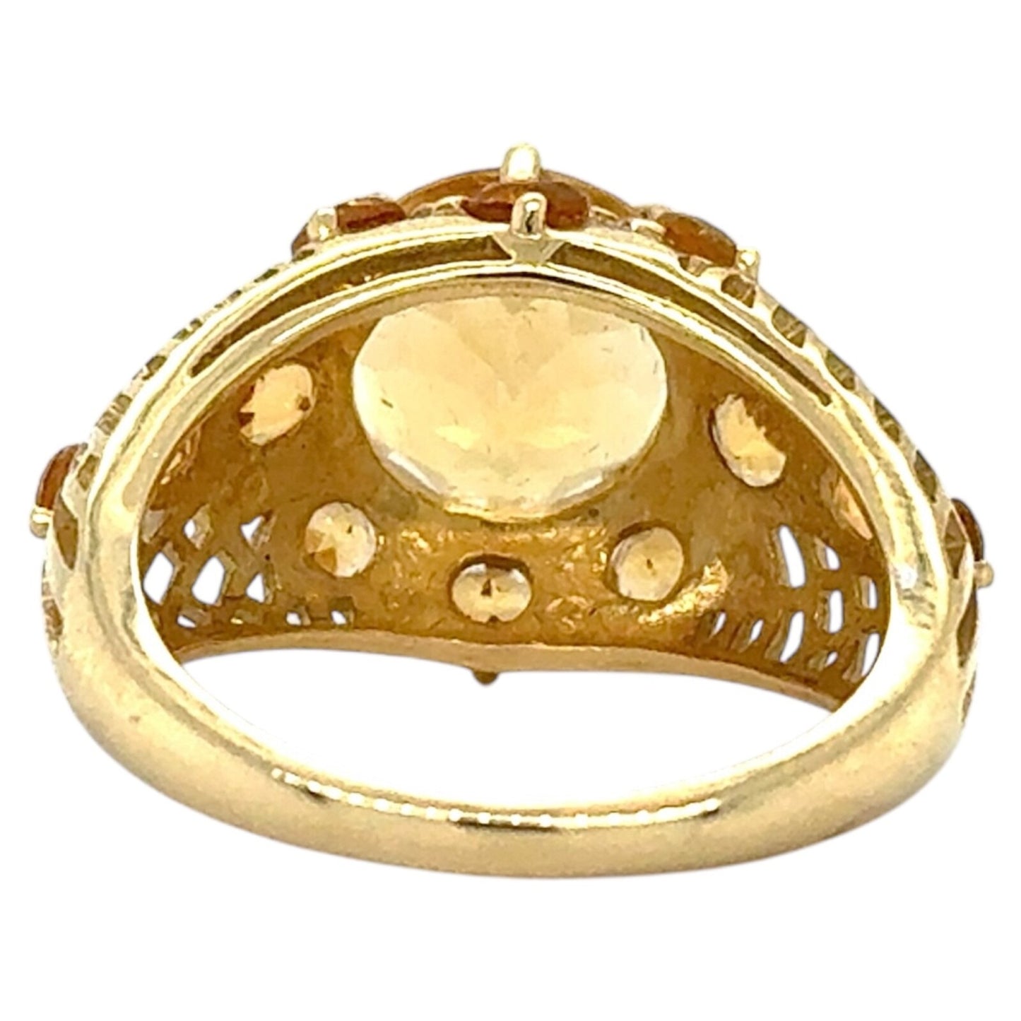 Unique 4.16ctw Yellow Citrine 14k Yellow Gold Ring 5.5g Size 7.25