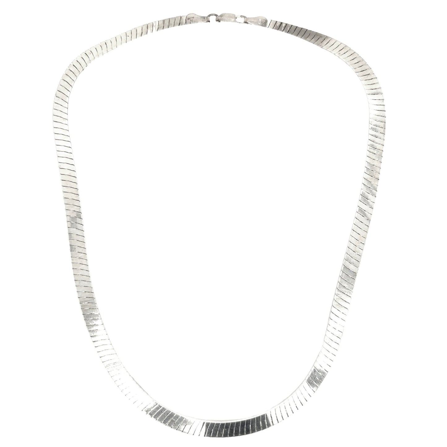 .925 Sterling Silver 16 inch Cubetto Necklace 30.8g