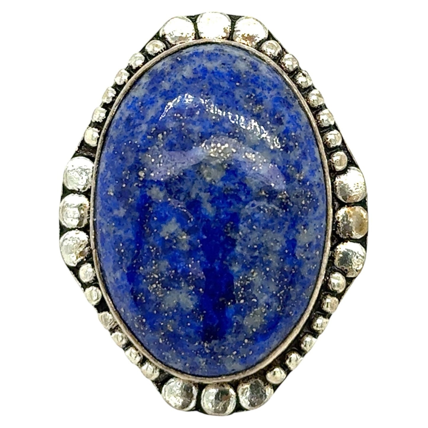 Sterling Silver Lapis Lazuli Ring Size 9.75 12.1g