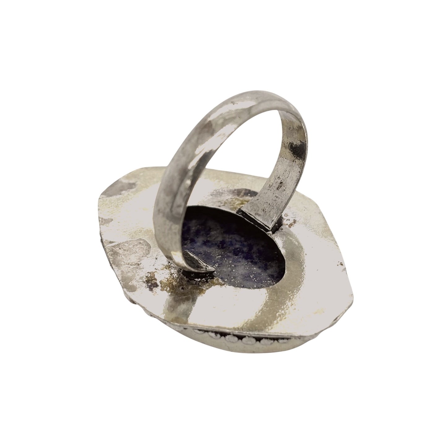 Sterling Silver Lapis Lazuli Ring Size 9.75 12.1g
