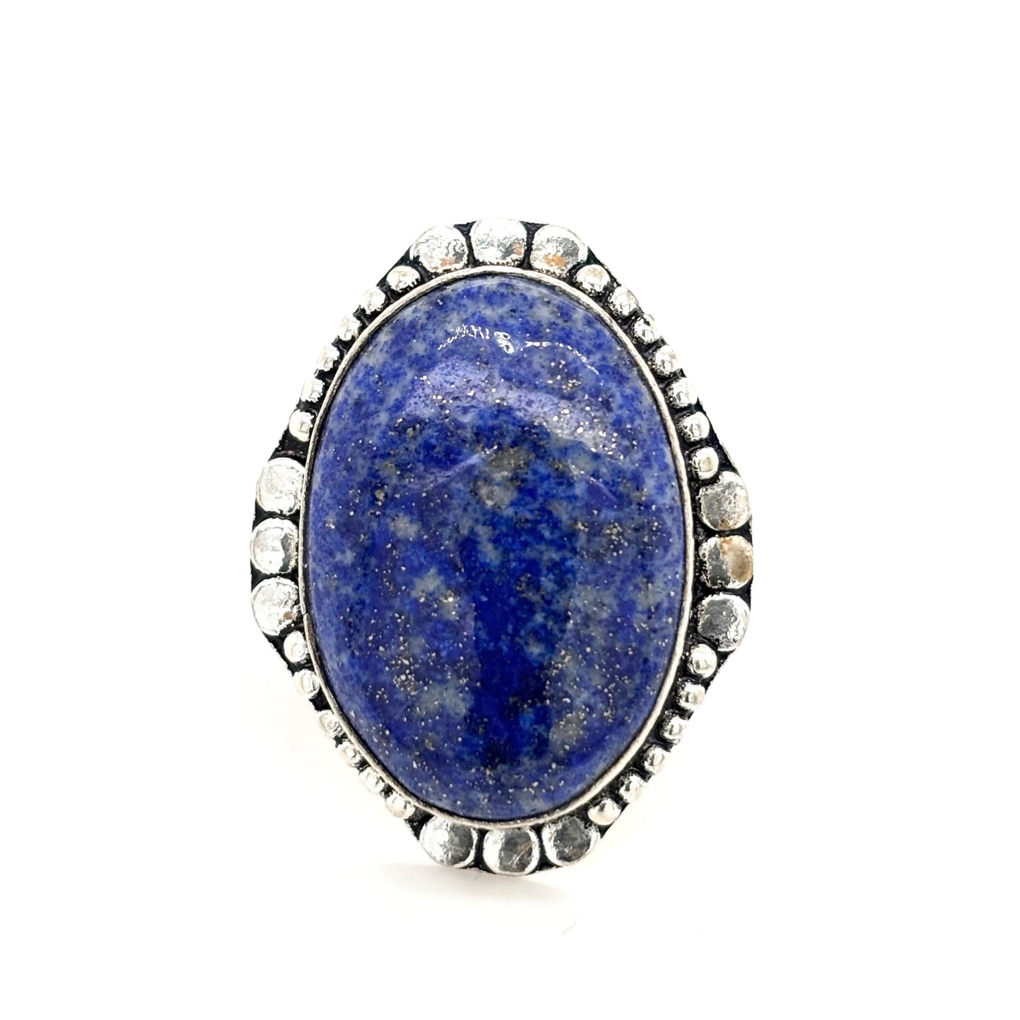 Sterling Silver Lapis Lazuli Ring Size 9.75 12.1g