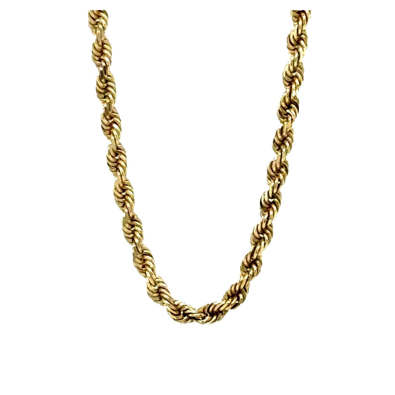 1.5mm 10k Yellow Gold 18" inch Rope Chain Necklace 3.7g