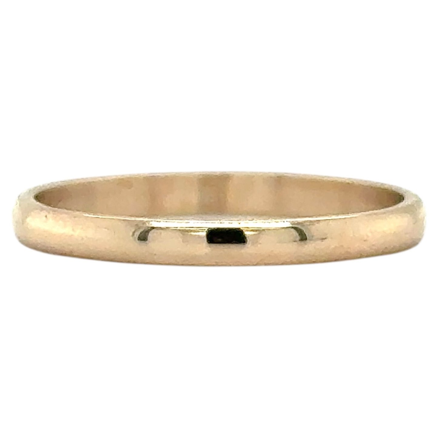 14k Yellow Gold 2mm Wedding Band 1.3g Size 6