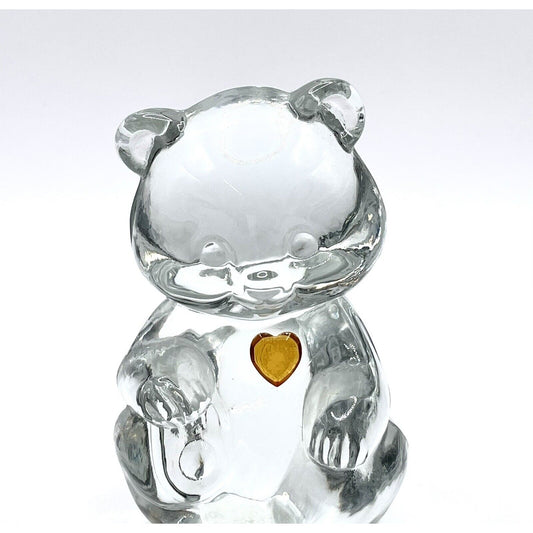 3 1/4" Fenton Birthstone Glass Bears November - Topaz - 5151 X1