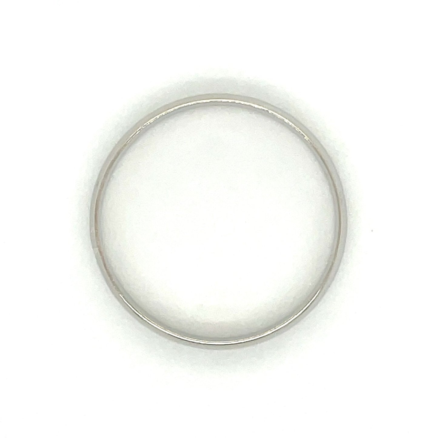 4mm Wedding Band Ring 14k White Gold 2.8g Size 12.25