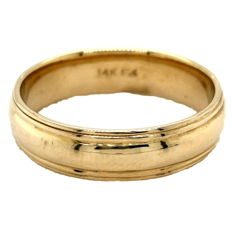 5.8mm Wedding Band Ring 14K Yellow Gold 6.6 g Size 11