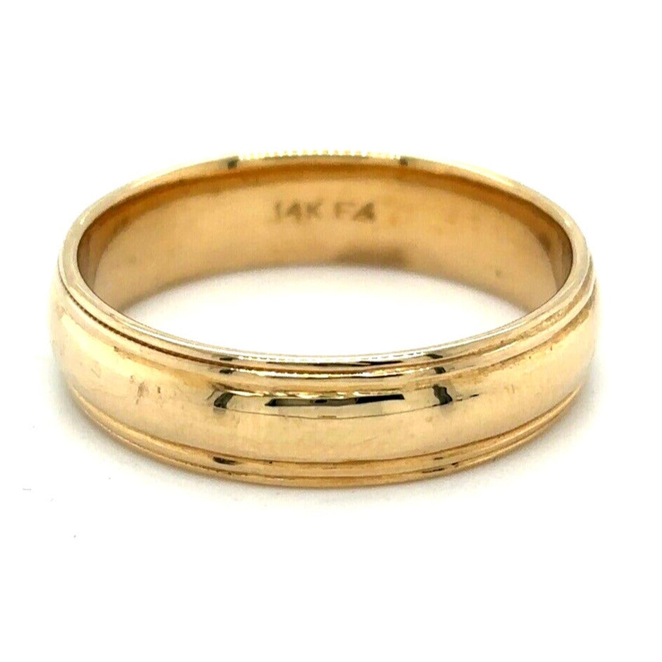 5.8mm Wedding Band Ring 14K Yellow Gold 6.6 g Size 11