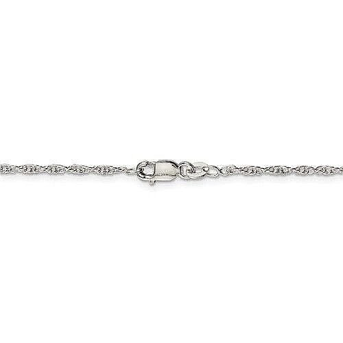 Sterling Silver 925 1.95mm Loose Rope Chain Necklace 18"