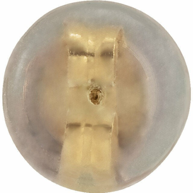 2- 14k Yellow Gold Silicone Padded Friction Earring Back with 5.7 mm Pad