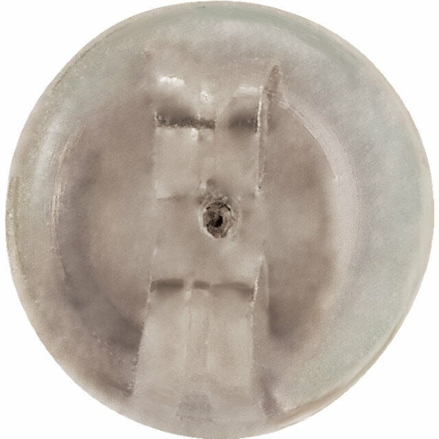 2- 14K White Gold Silicone Padded Friction Earring Back with 5.7 mm Pad