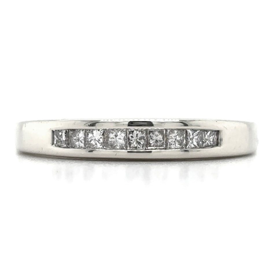 3mm 14k White Gold 1/3ctw Diamond Size 8 Band Ring 3.0g