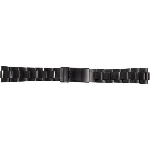 Mens 18-20-22mm Black Multi-End Piece Link Watch Band