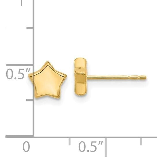Leslies 14K Yellow Gold Polished Star Earrings
