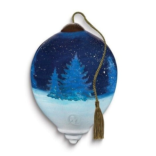 Ne'Qwa Art Peppermint Wonderland by Nicole Tamarin Hand-painted Glass Ornament