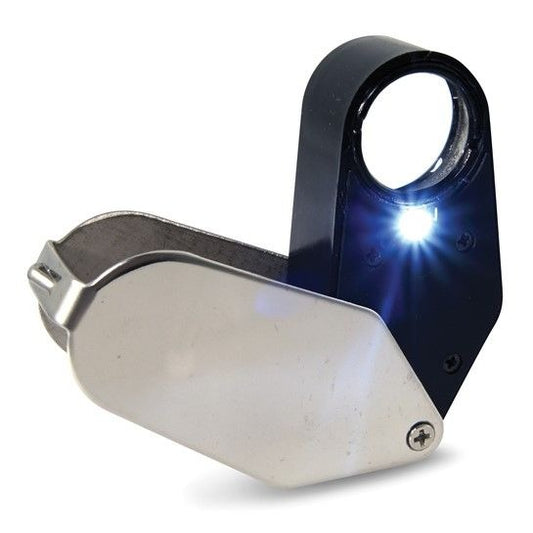 GemOro 10X LED Light Loupe 21mm With Foldable Design