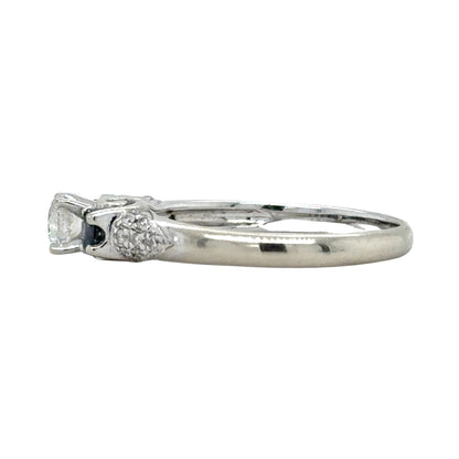 1/2ctw Diamond & Sapphire 14K White Gold Ring Size 7 2.9g
