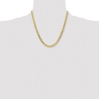Chisel Stainless Steel Yellow IP-plated 7.5mm Curb 20 inch Chain Necklace