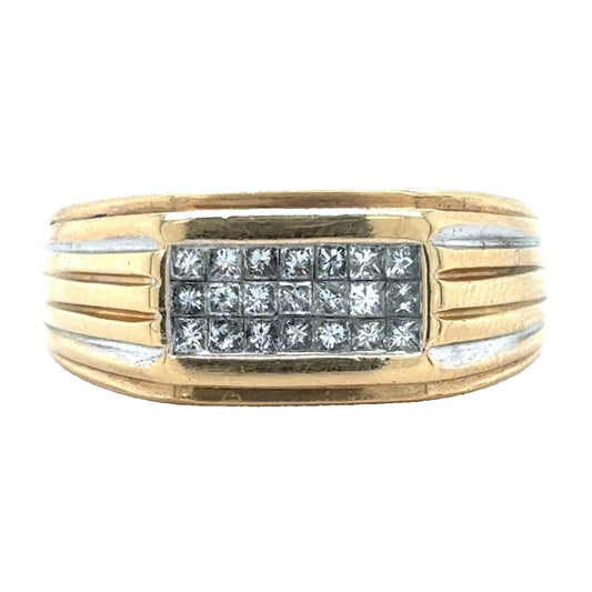 1/2ctw Diamond 14k Yellow Gold Size 8.5 Band Ring 7.9g