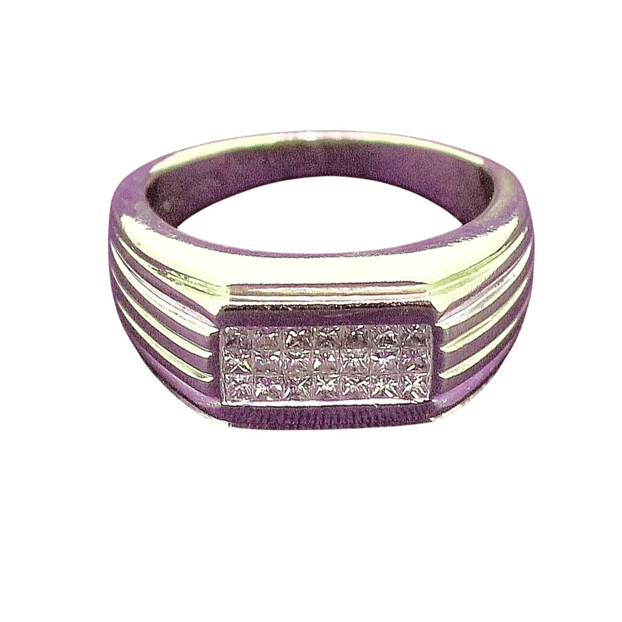 1/2ctw Diamond 14k Yellow Gold Size 8.5 Band Ring 7.9g