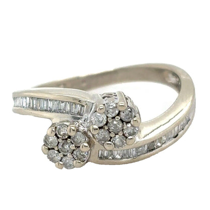 1/2ctw Diamond 14k White Gold Ring 3.7g Size 7