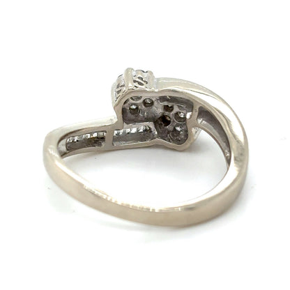 1/2ctw Diamond 14k White Gold Ring 3.7g Size 7