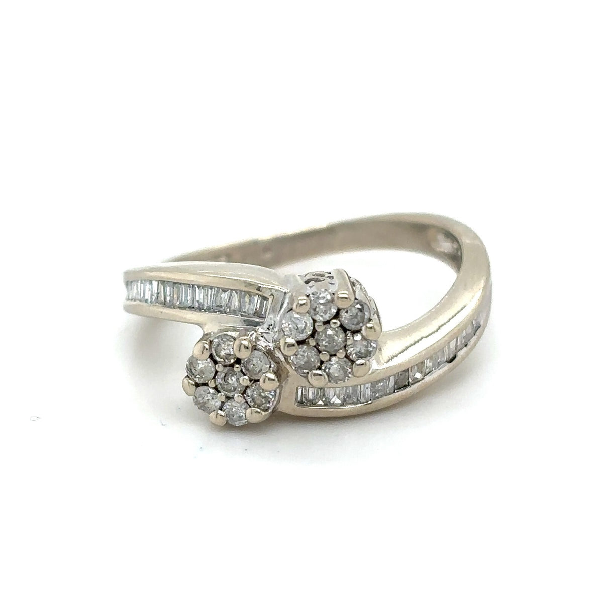 1/2ctw Diamond 14k White Gold Ring 3.7g Size 7