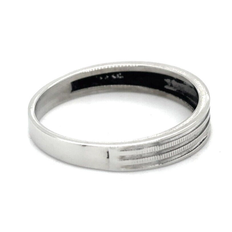 3.7mm Wedding Band Ring 14k White Gold 1.8g Size 6.25