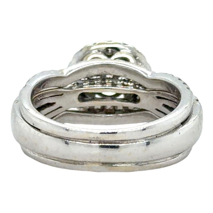 1ctw Diamond Bridal Wedding Ring Set 14k White Gold 6.1g Size 4.75