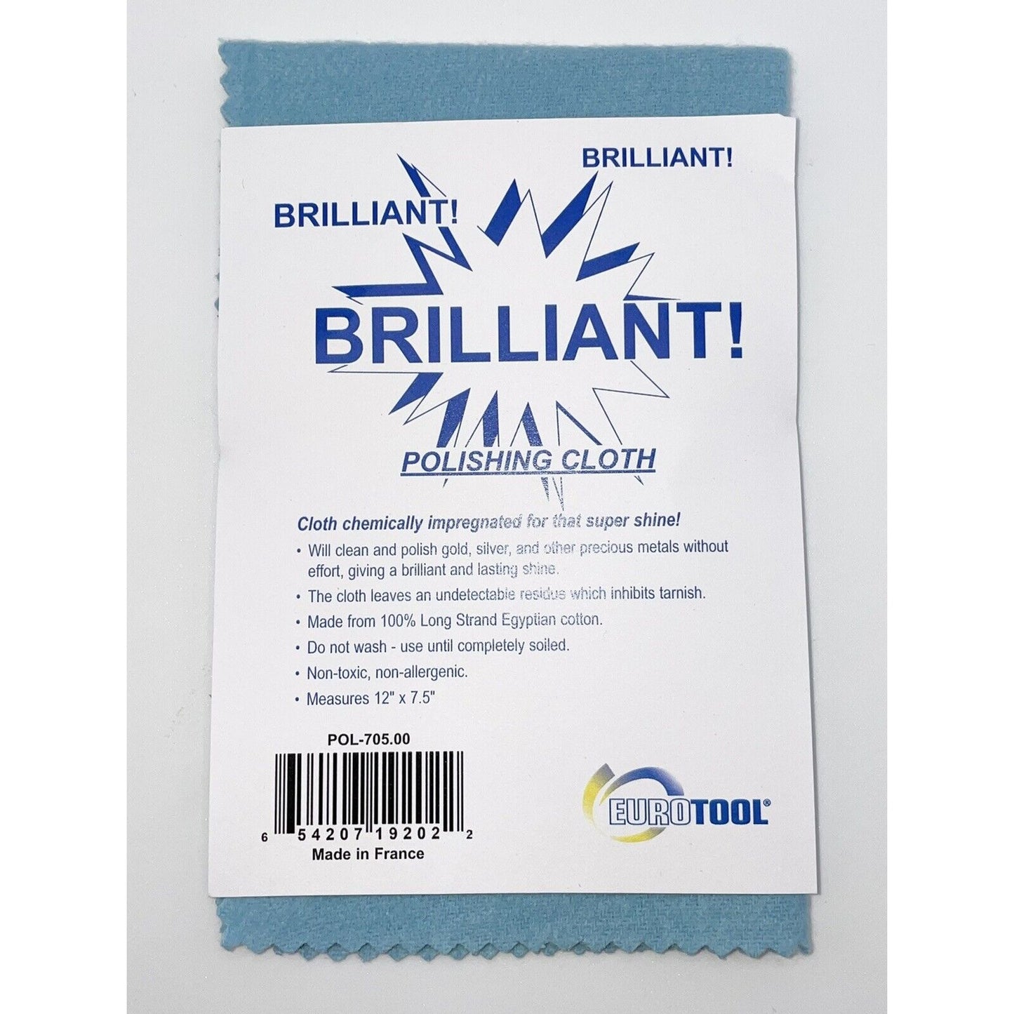 Brilliant Polish Cloths Blue Clean Restore Shine Protect Silver Gold Platinum