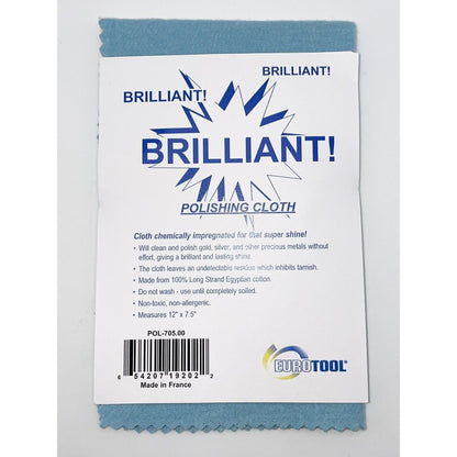 Brilliant Polish Cloths Blue Clean Restore Shine Protect Silver Gold Platinum