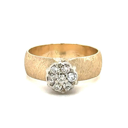 1/3ctw Diamond Cluster 10k Yellow Ring 4.2g Size 6