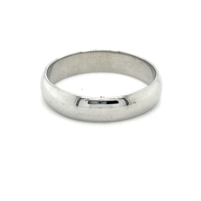 4.8mm Wedding Band Ring 14k White Gold 4.6g Size 9.75