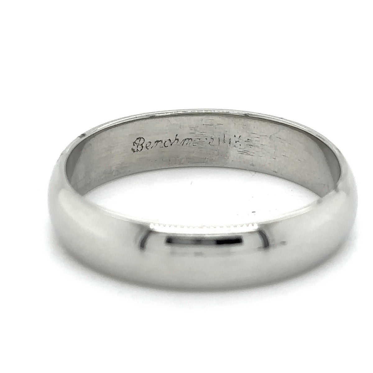 4.8mm Wedding Band Ring 14k White Gold 4.6g Size 9.75