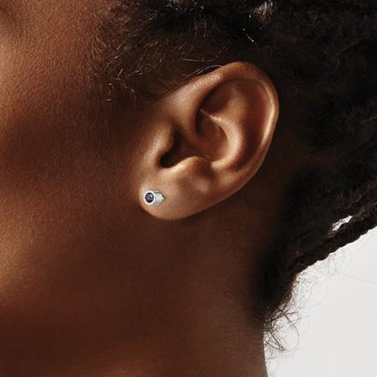 Chisel Yellow CZ November Birthstone Post Earrings Stainless Steel Polished