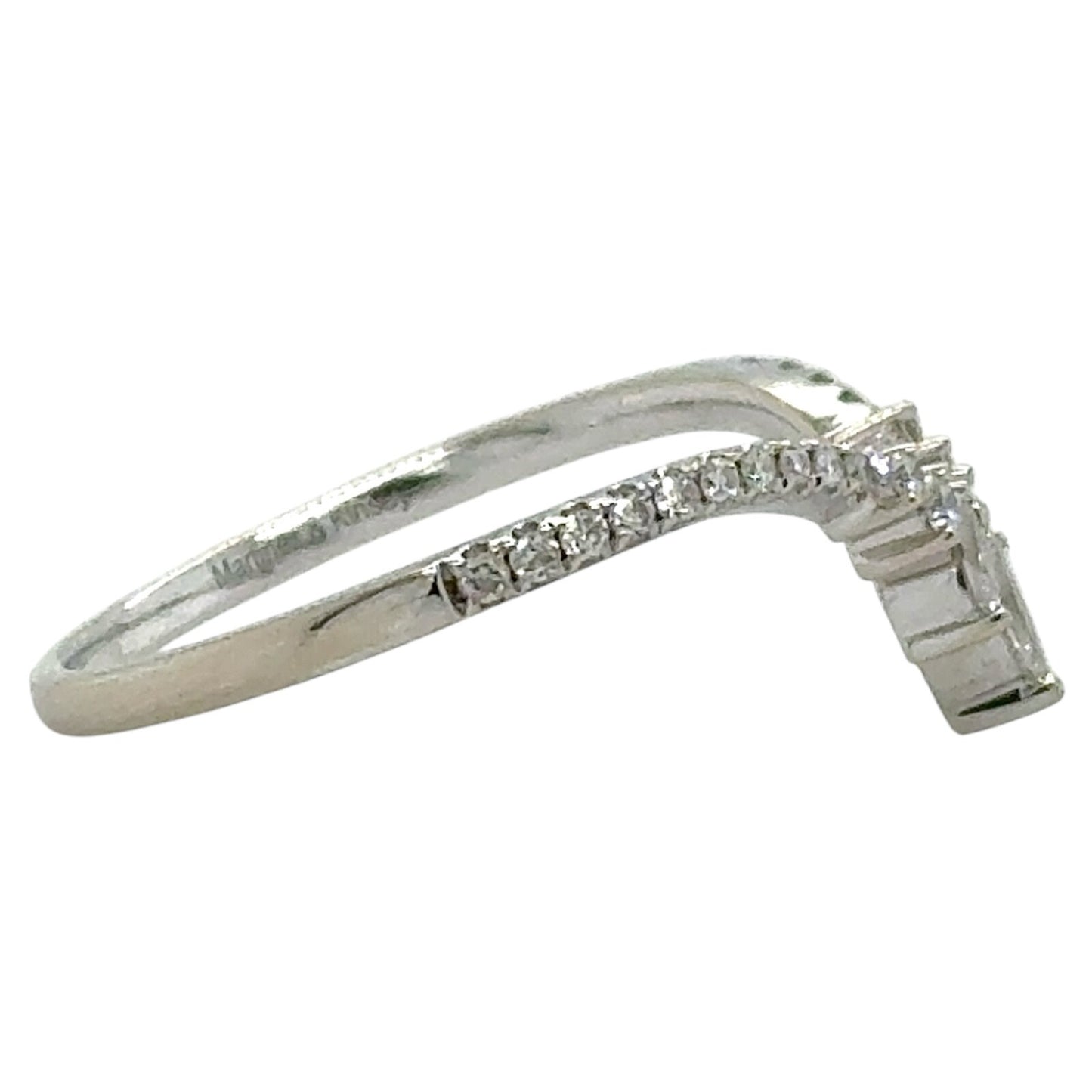 1/3ctw Diamond 18k White Gold Enhancer Band Ring 1.7g Size 6.75