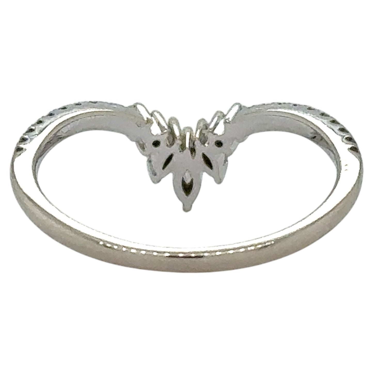 1/3ctw Diamond 18k White Gold Enhancer Band Ring 1.7g Size 6.75