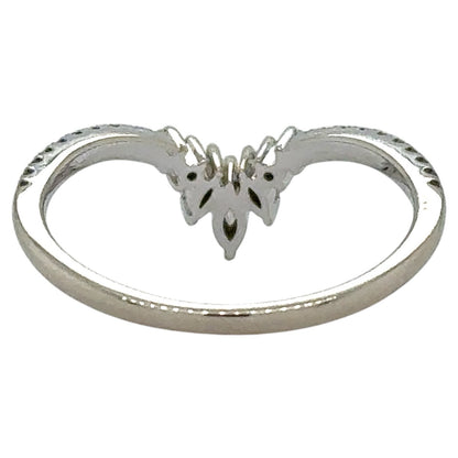 1/3ctw Diamond 18k White Gold Enhancer Band Ring 1.7g Size 6.75