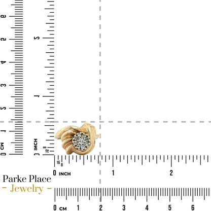 Vintage 14K Yellow Gold Diamond Cluster Ring 7.9g Size 7